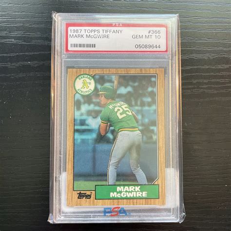 1988 mark mcgwire|1987 topps mark mcgwire psa.